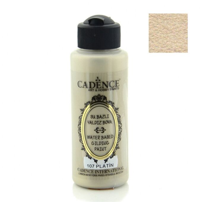 Cadence Su Bazlı Yaldız Boya 107 Platin 120ML