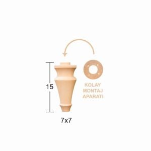 Torna Ayak 15cm Doğal Ağaç FT22