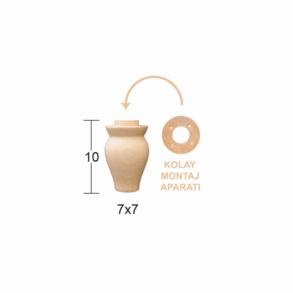 Torna Ayak 10cm Doğal Ağaç FT26