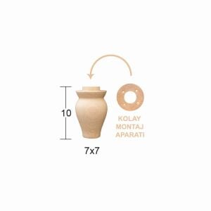 Torna Ayak 10cm Doğal Ağaç FT26