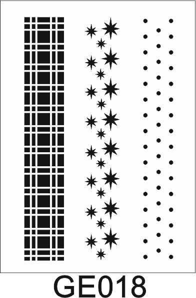 Geometrik Desenler Stencil Şablon (15x20) GE-018