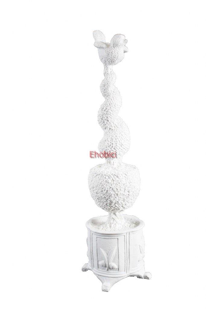 Polyester Kıvrımlı Çubukta Kuş 46x10cm HYK643