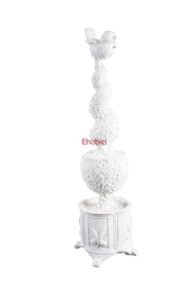 Polyester Kıvrımlı Çubukta Kuş 46x10cm HYK643