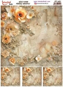 Pirinç Dekopaj Kağıdı 30x42cm PT-067 Çiçek