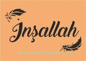 Yazı Desenler Stencil Şablon (21x30) YZ-223