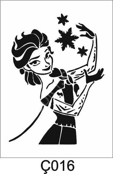 Çocuk Desen Stencil Şablon (21x30) Ç-016