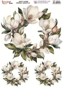 Pirinç Dekopaj Kağıdı 30x42cm PT-1602 Çiçek