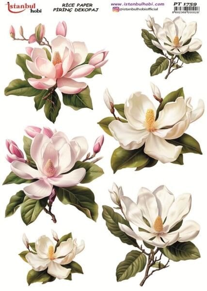 Pirinç Dekopaj Kağıdı 30x42cm PT-1759 Çiçek