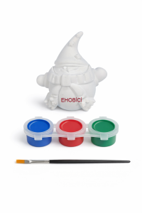 Ehobici Taş Boyama Seti Kardan Adam 3 Renk Akrilik Boya 5ml + Fırça