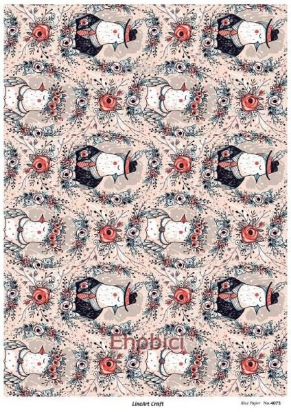 Lineart Pirinç Dekopaj Kağıdı - 4075