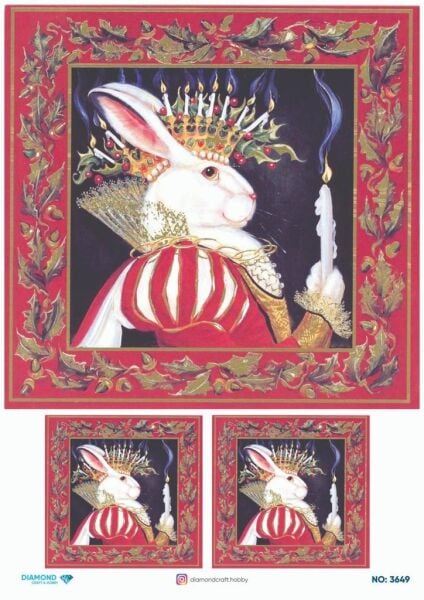 Diamond Pirinç Dekopaj Kağıdı - 3649