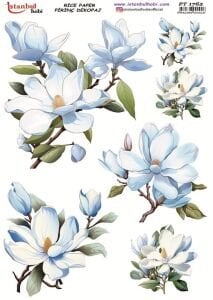 Pirinç Dekopaj Kağıdı 30x42cm PT-1762 Çiçek