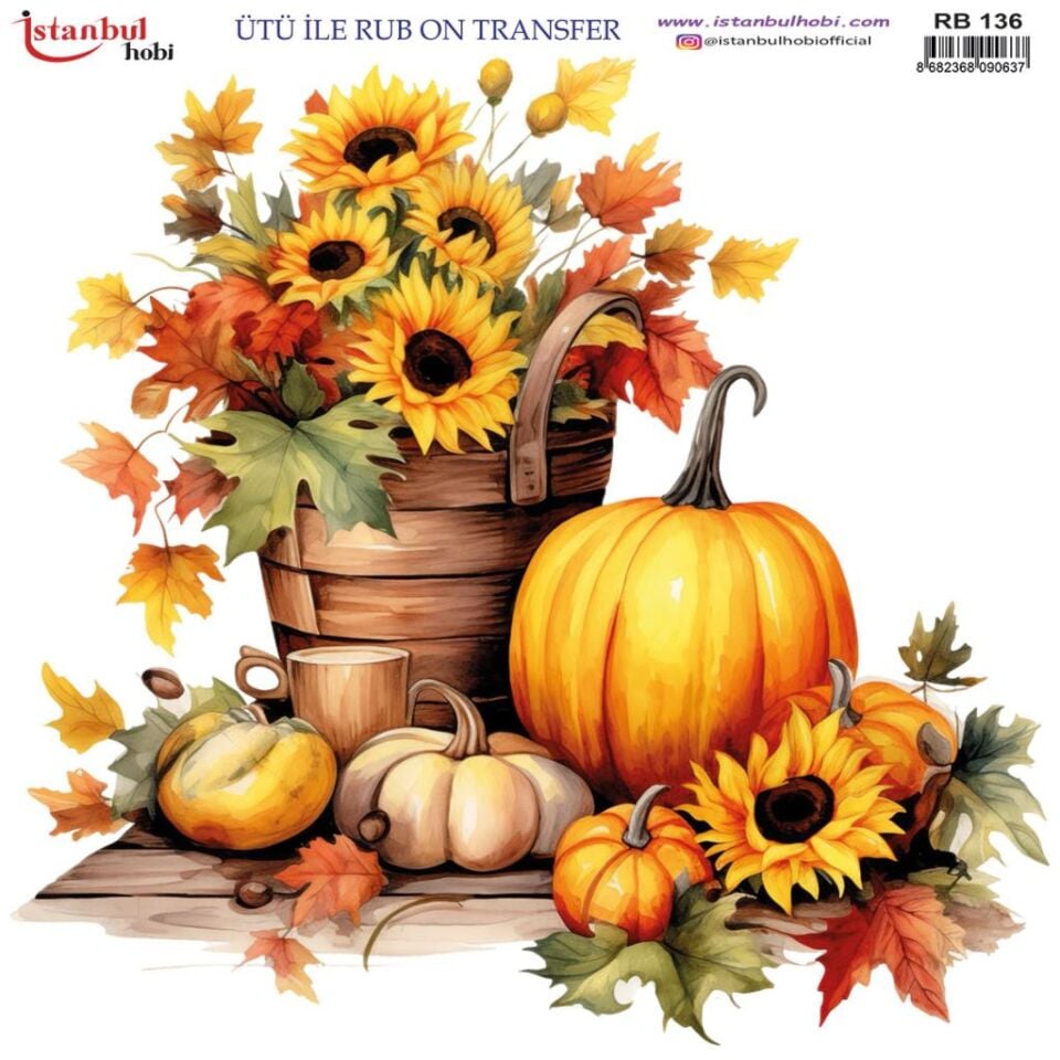 Ütü ile Rub On Transfer Kağıdı 30x30cm RB-136