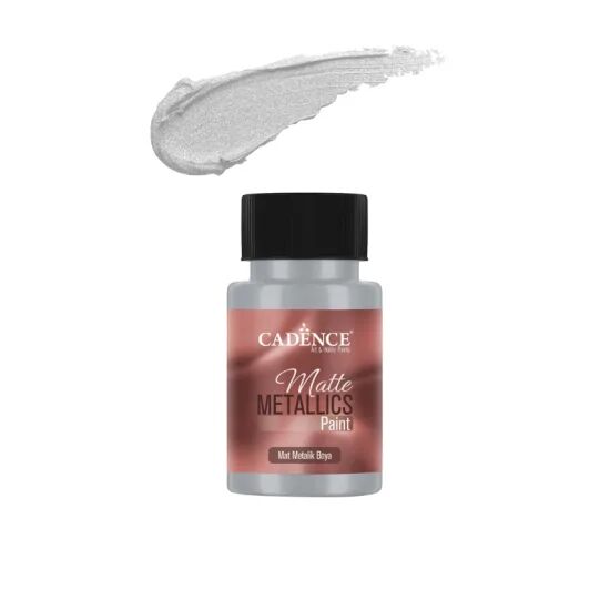 Cadence Mat Metalik Boya MMB31 Gümüş 50ml