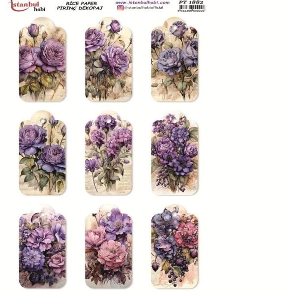 Pirinç Dekopaj Kağıdı 30x42cm PT-1882 Çiçek