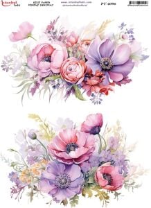 Pirinç Dekopaj Kağıdı 30x42cm PT-4096 Çiçek