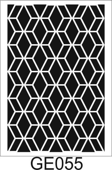 Geometrik Desenler Stencil Şablon (15x20) GE-055