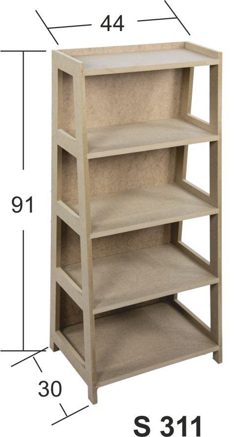 Ahşap Kitaplık Raf 91x44x30cm S-311