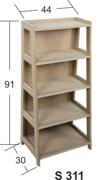 Ahşap Kitaplık Raf 91x44x30cm S-311