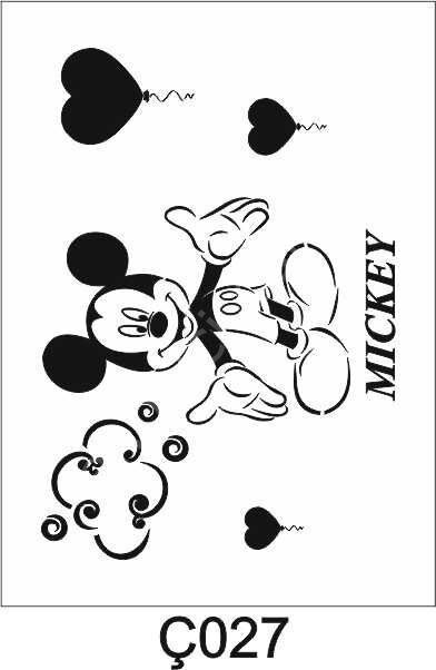 Çocuk Desen Stencil Şablon (21x30) Ç-027
