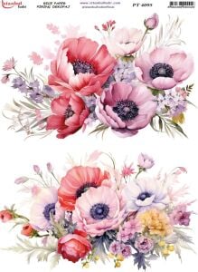 Pirinç Dekopaj Kağıdı 30x42cm PT-4095 Çiçek