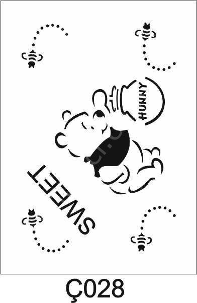Çocuk Desen Stencil Şablon (21x30) Ç-028