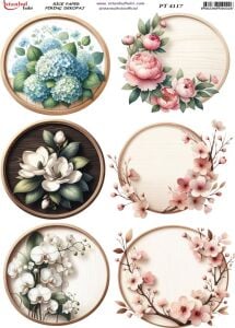 Pirinç Dekopaj Kağıdı 30x42cm PT-4117 Çiçek