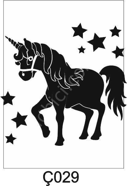 Çocuk Desen Stencil Şablon (25x25) Ç-029