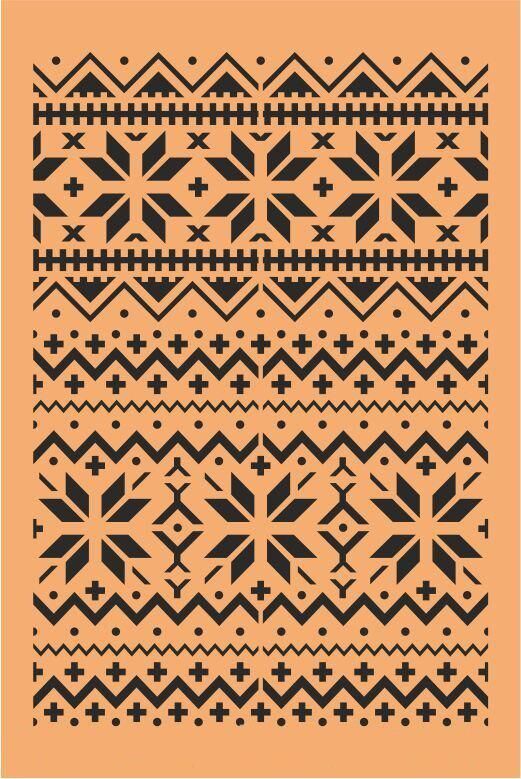 Geometrik Desenler Stencil Şablon (25x35) GE-056