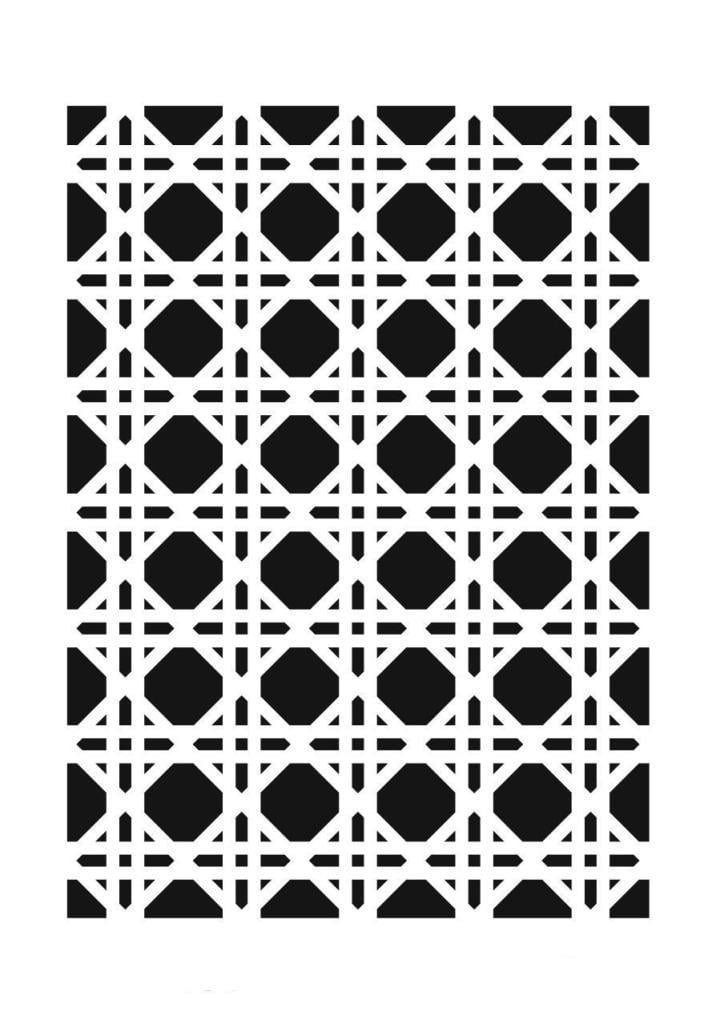 Geometrik Desenler Stencil Şablon (21x30) GE-057