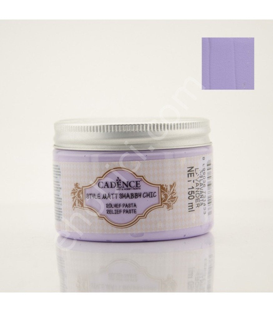 Cadence Shabby Chic Renkli Rölyef Pasta 150ml SR09 Lavanta