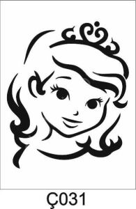 Çocuk Desen Stencil Şablon (25x25) Ç-031