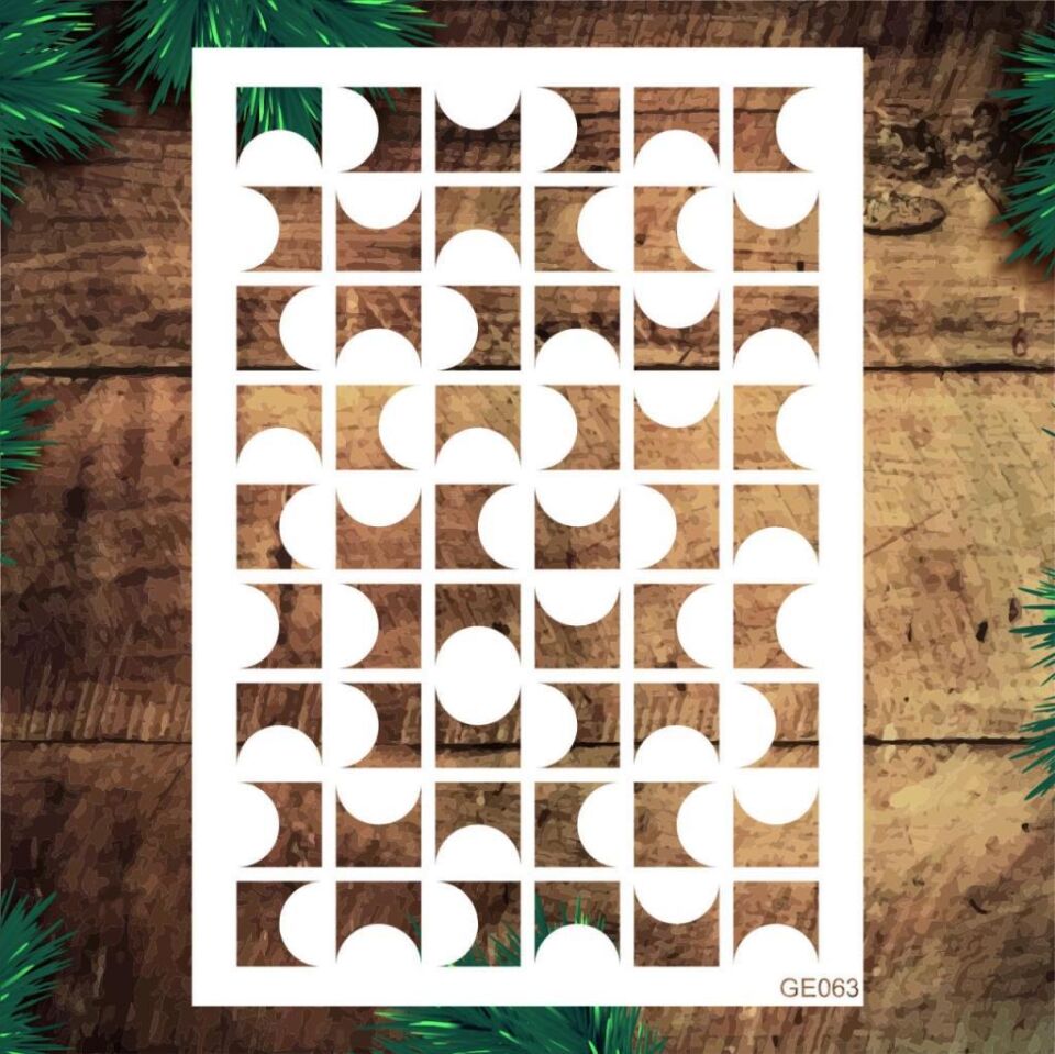 Geometrik Desenler Stencil Şablon (21x30) GE-063