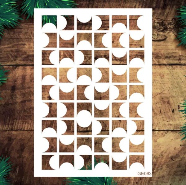 Geometrik Desenler Stencil Şablon (21x30) GE-063