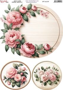 Pirinç Dekopaj Kağıdı 30x42cm PT-4119 Çiçek