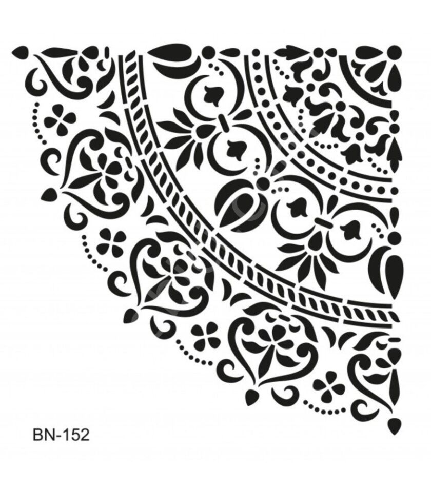 Cadenc Yarım Damask Stencil 25x35 Özel 72