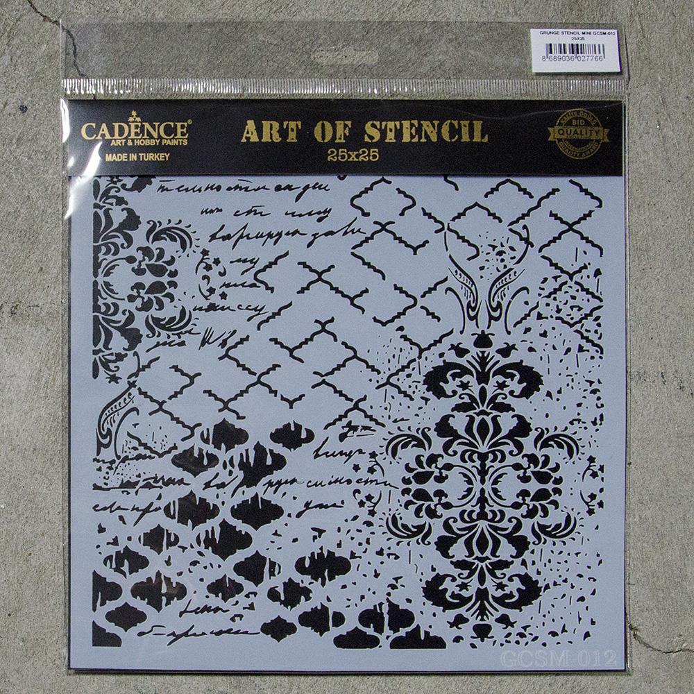 Cadence Grunge Stencil Midi (25x25) GCSM-012