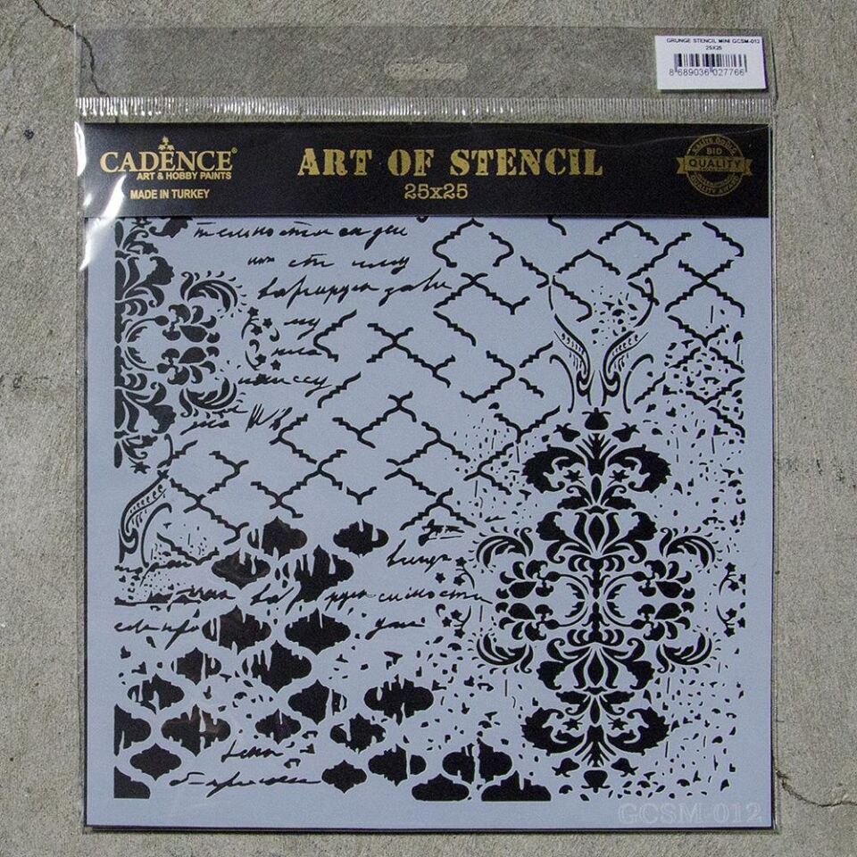 Cadence Grunge Stencil Midi (25x25) GCSM-012