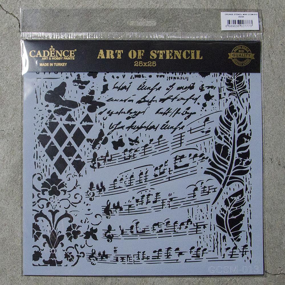 Cadence Grunge Stencil Midi (25x25) GCSM-013