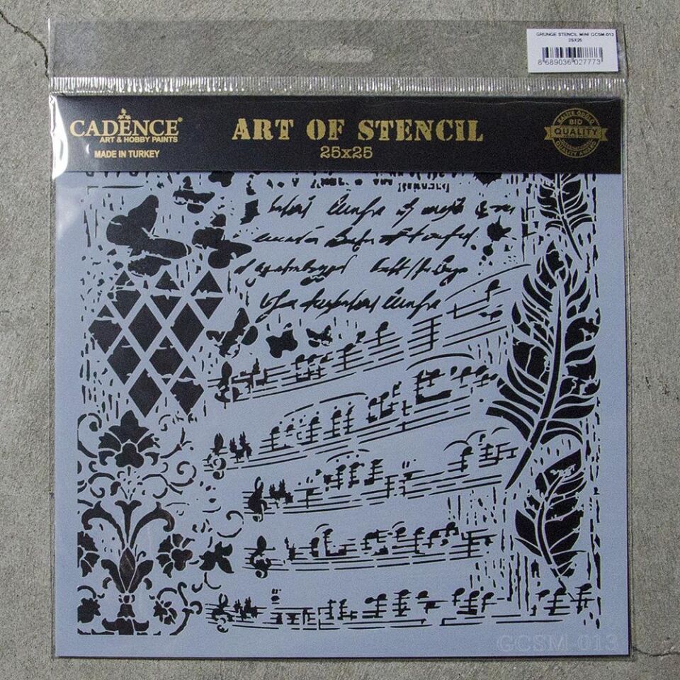 Cadence Grunge Stencil Midi (25x25) GCSM-013