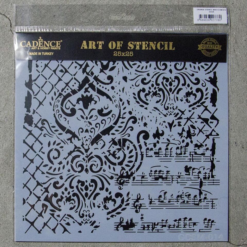 Cadence Grunge Stencil Midi (25x25) GCSM-014