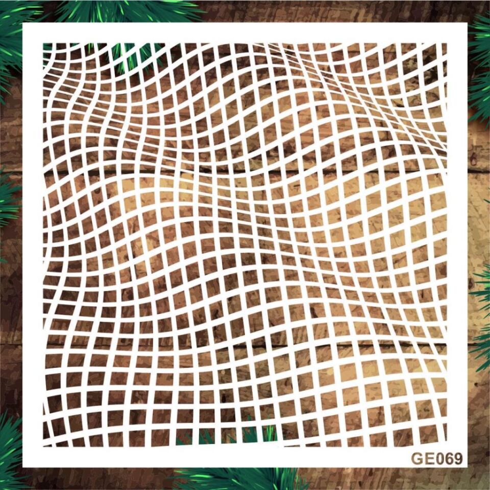 Geometrik Desenler Stencil Şablon (30x30) GE-069