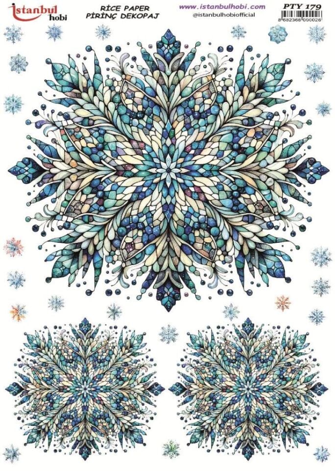 Pirinç Dekopaj Kağıdı 30x42cm PTY-179 Yılbaşı