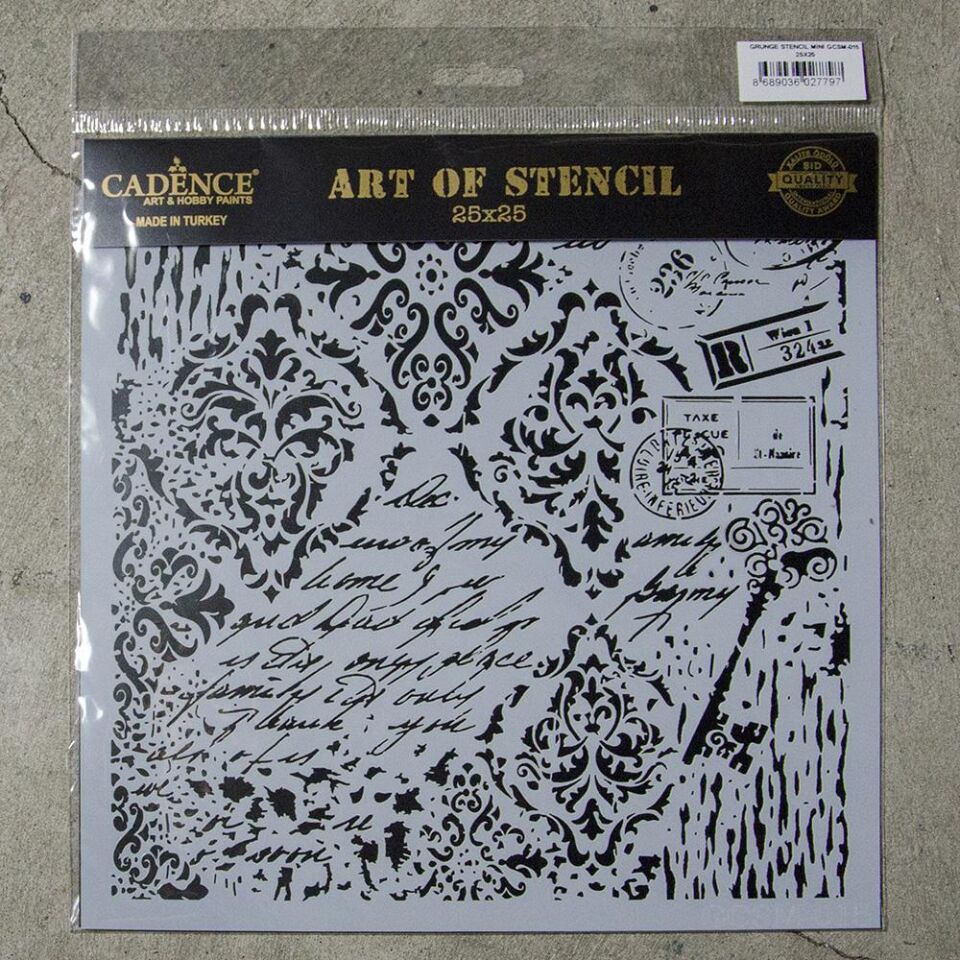 Cadence Grunge Stencil Midi (25x25) GCSM-015