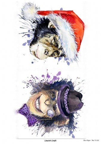 Lineart Yılbaşı Pirinç Dekopaj Kağıdı Model - Y152