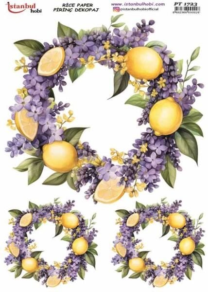 Pirinç Dekopaj Kağıdı 30x42cm PT-1723 Çiçek