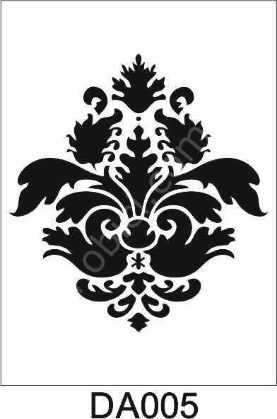 Damask Desen Stencil Şablon (25x25) DA-005