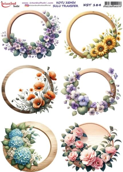 Koyu Zemin Sulu Transfer Kağıdı 25x35cm KST-184