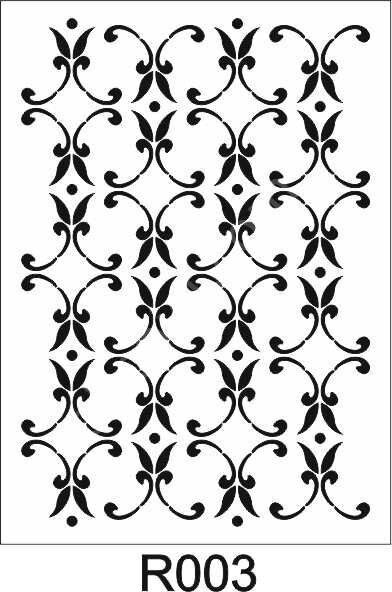 Ardışık Desen Stencil Şablon (25x35) R-003
