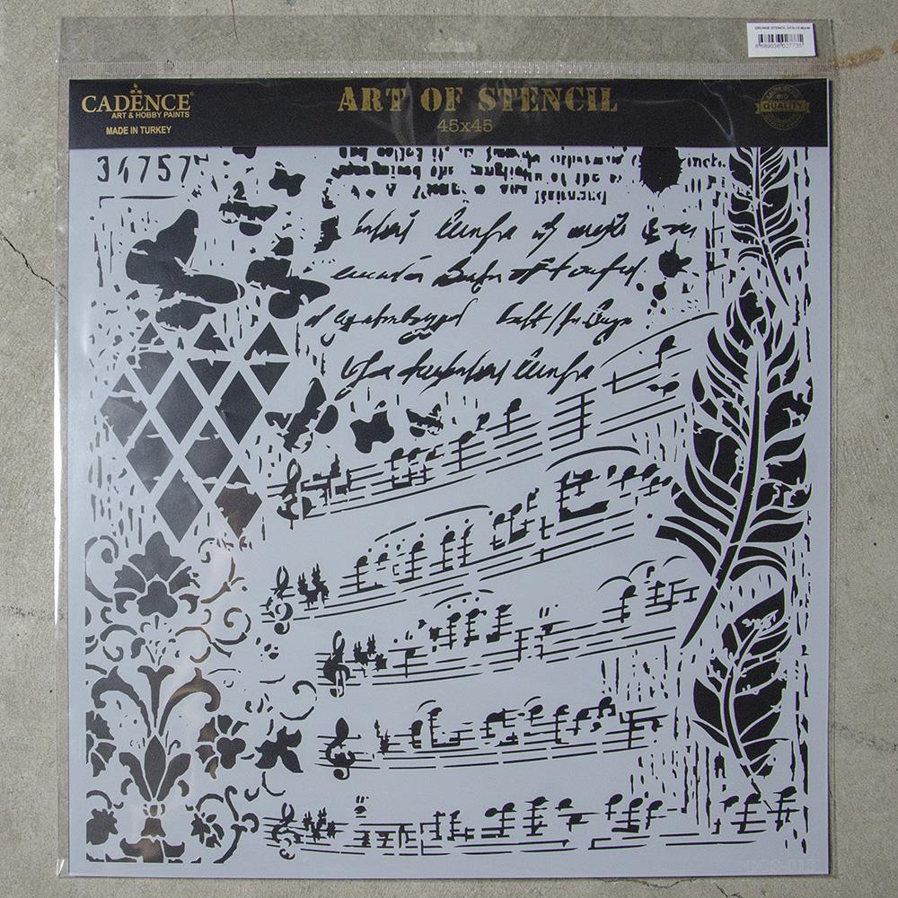 Cadence Grunge Duvar Stencil 45x45 - GCS-013